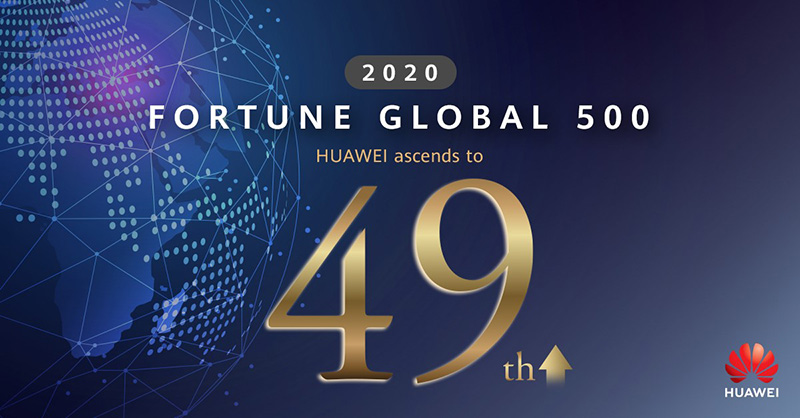 Huawei entre los 50 mejores del ranking Fortune Global 500