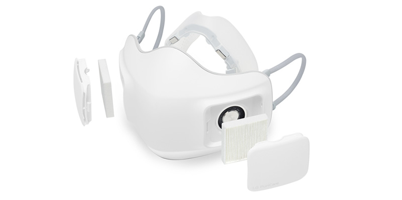 LG PuriCare Wearable Air Purifier componentes