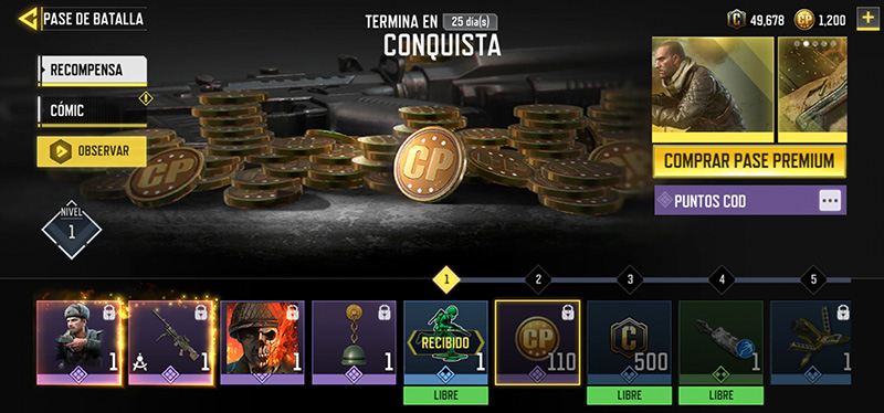 Precio del Pase de Batalla de la Temporada 9: Conquista de CoD: Mobile