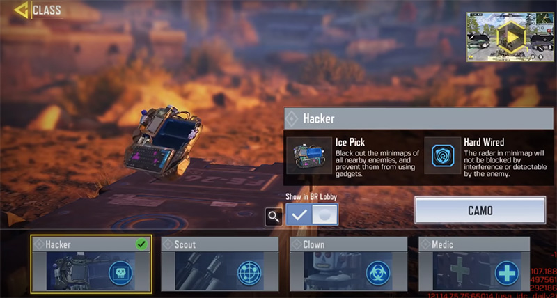 Clase Hacker BR Call of Duty Mobile