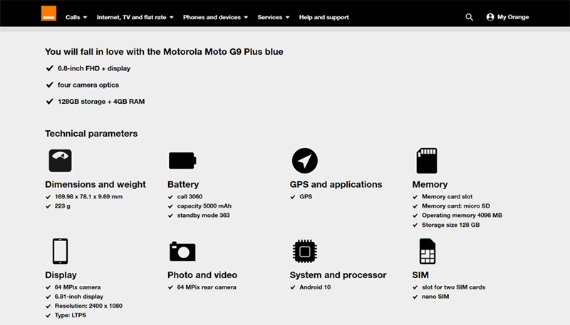 Motorola-Moto-G9-Plus-especificaciones-Orange