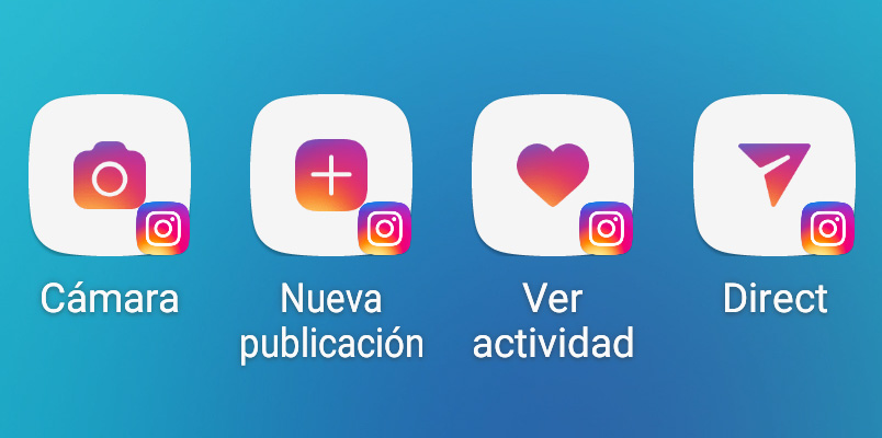 Instagram Accesos directos Android