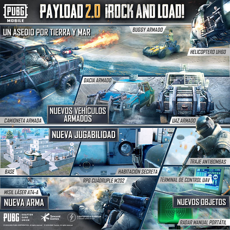 PUBG MOBILE Payload 2.0 contenido