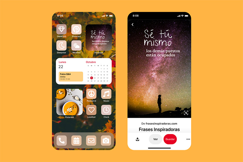 Pinterest presenta su nuevo widget para dispositivos iOS