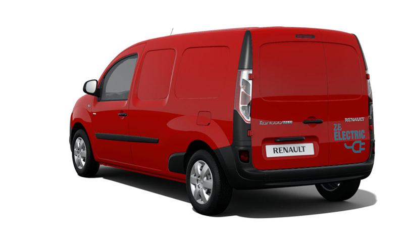Renault Kangoo Z.E rojo atras