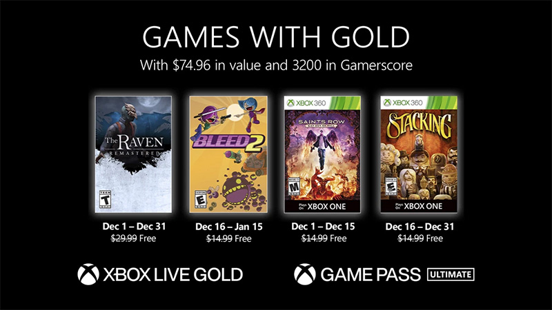 Games with Gold diciembre 2020