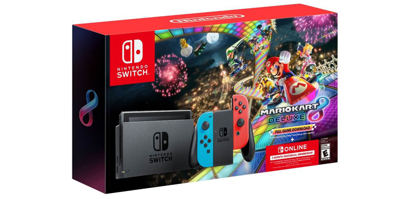 Nintendo Switch con Mario Kart 8 Deluxe y Nintendo Switch Online