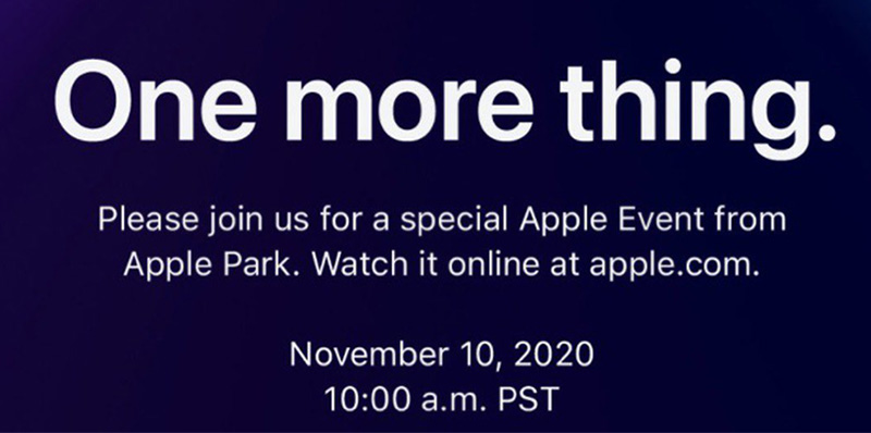 One More Thing Apple Evento noviembre 2020