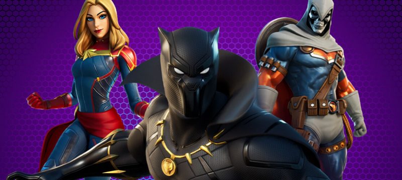 Black Panther, Captain Marvel, TaskMaster Fortnite