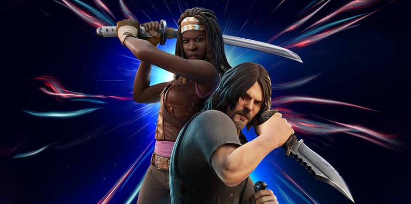 Daryl Dixon y Michonne ahora están cazando en Fortnite