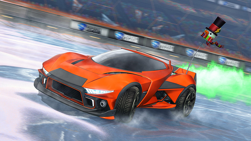 Frosty Fest Rocket League logo antena
