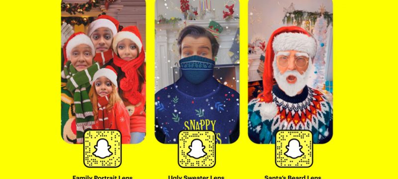 Lentes navidenos de Snapchat