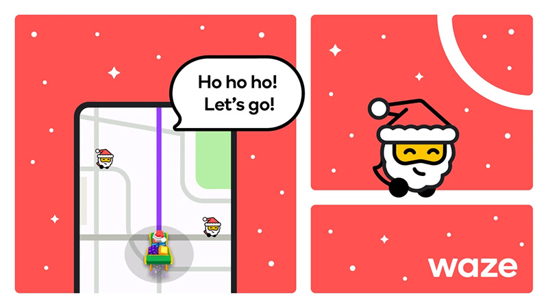 Santa y Waze ahora te guían por toda la Ciudad para llegar a tiempo