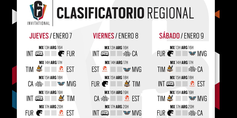 Equipos Clasificatorias Six Invitational 2021