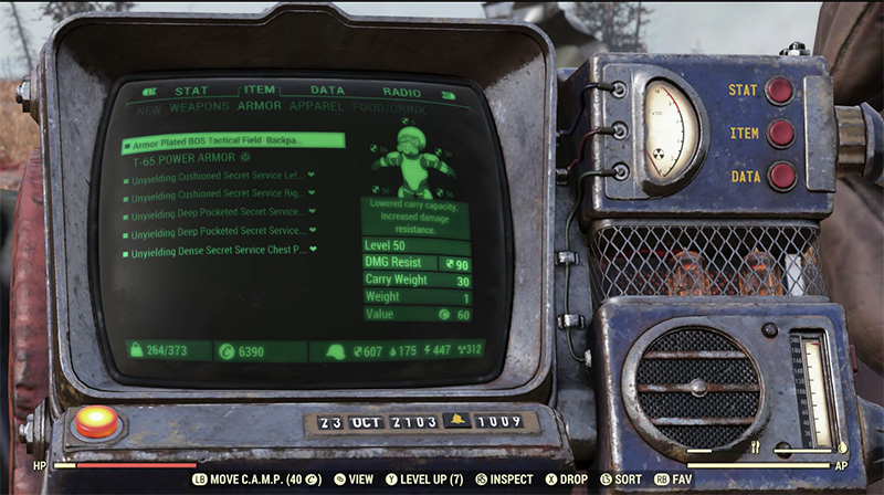 Fallout 76 le da mejoras al Pip-Boy y muchas cosas más