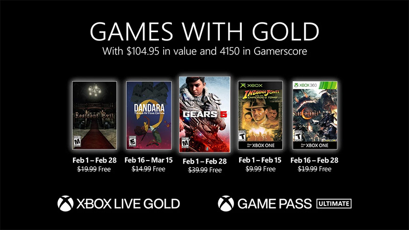 Gears 5 y Resident Evil en los Games with Gold de febrero 2021