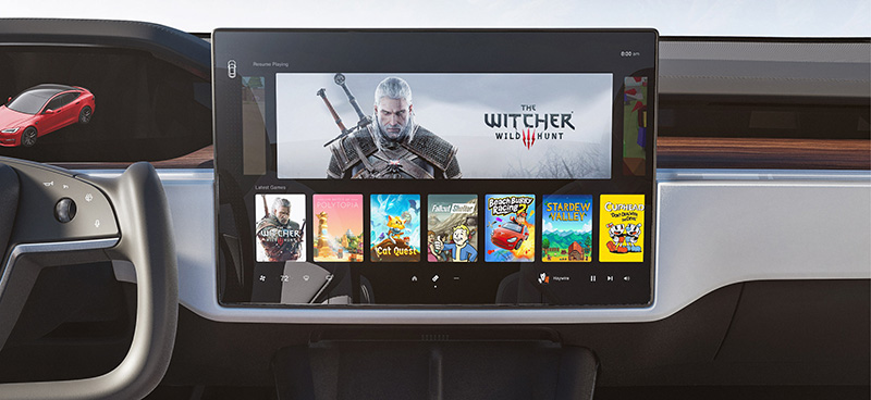 Tesla Model S 2021 interior pantalla juegos