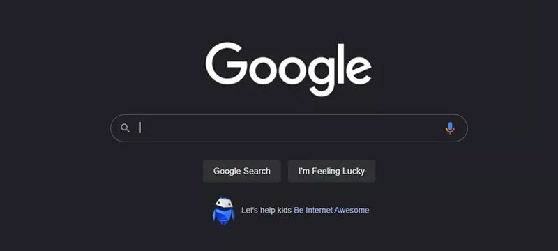 Google search dark mode