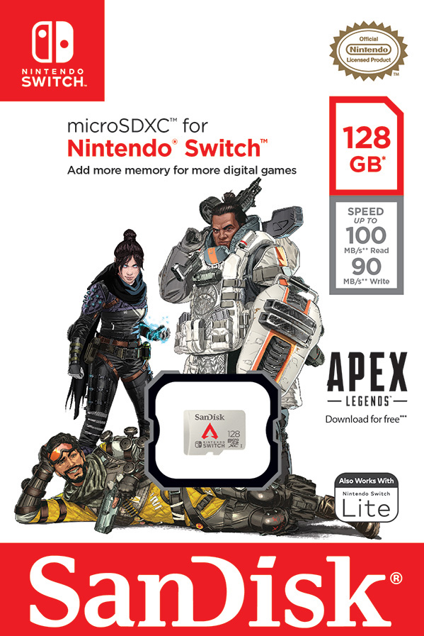 SanDisk microSDXC Apex Legends empaque