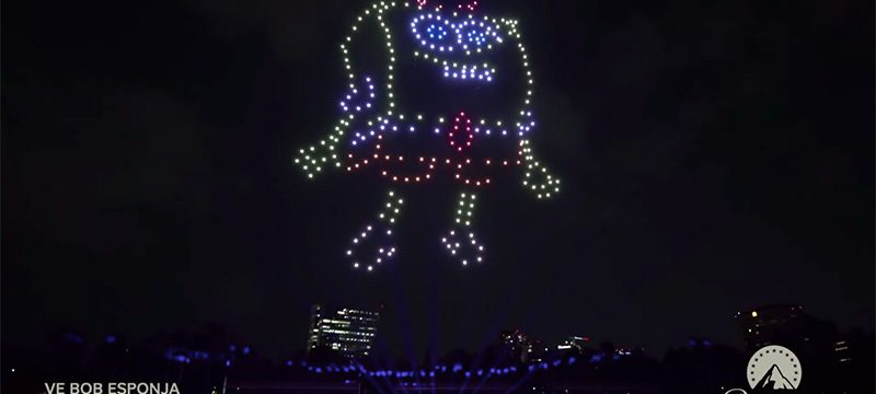 Paramount Plus CDMX drones Bob Esponja