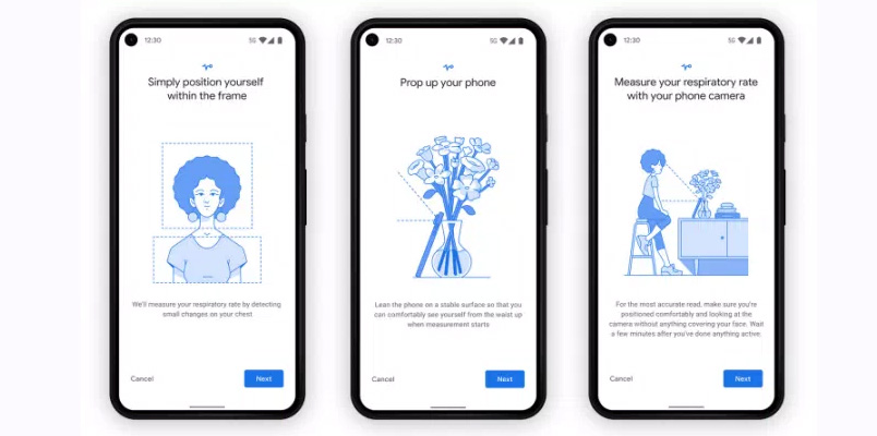 Rastreadores respiratorio Google Fit
