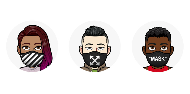 Snapchat Off-White cubrebocas