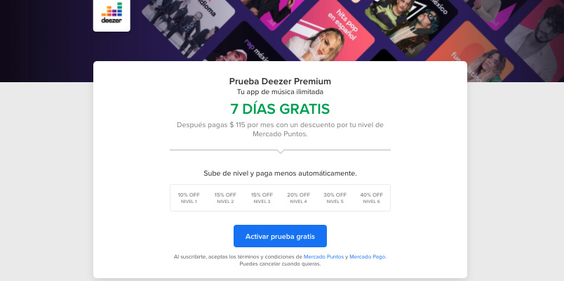 Deezer Mercado Libre