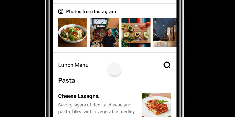 Instagram Uber Eats restaurantes