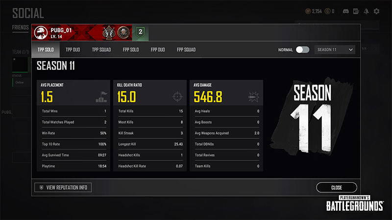 Temporada 11 PUBG ID