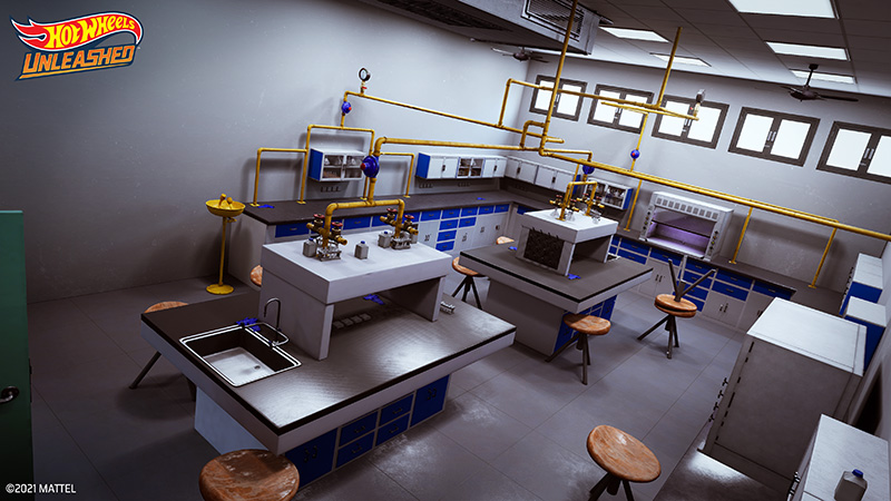 Hot Wheels Unleashed Campus Universitario laboratorio