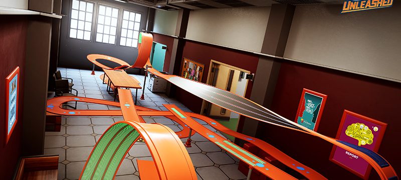 Hot Wheels Unleashed Campus Universitario pasillos