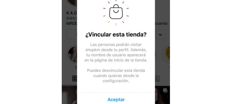 Vicular tienda cuenta Instagram monetizar
