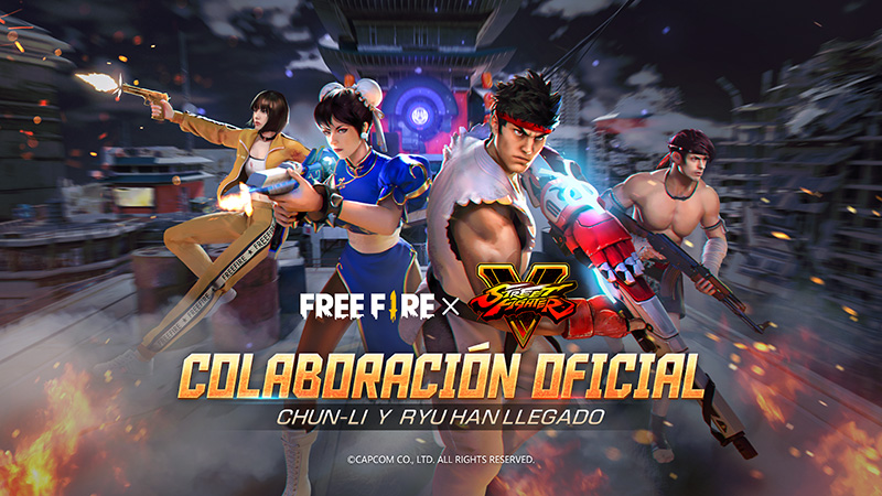 Free Fire x Street Fighter V trae a Chun-Li y Ryu a la acción del juego