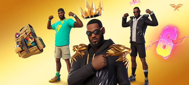 LeBron James todos los atuendos Fortnite