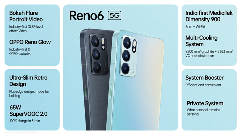 Oppo Reno6 5G especificaciones