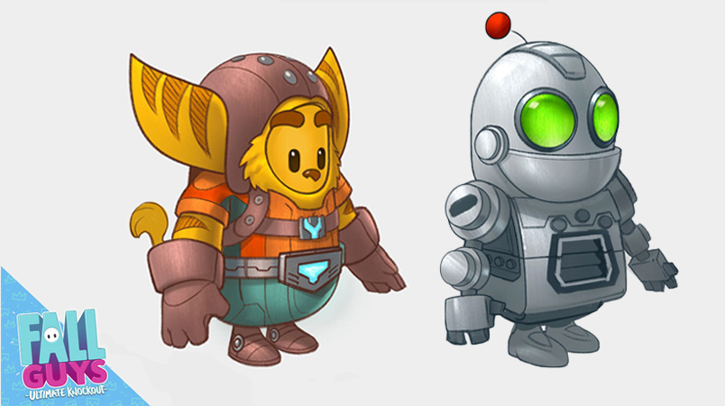 Ratchet y Clank Fall Guys arte