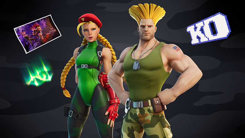 Cammy y Guile Fortnite paquete