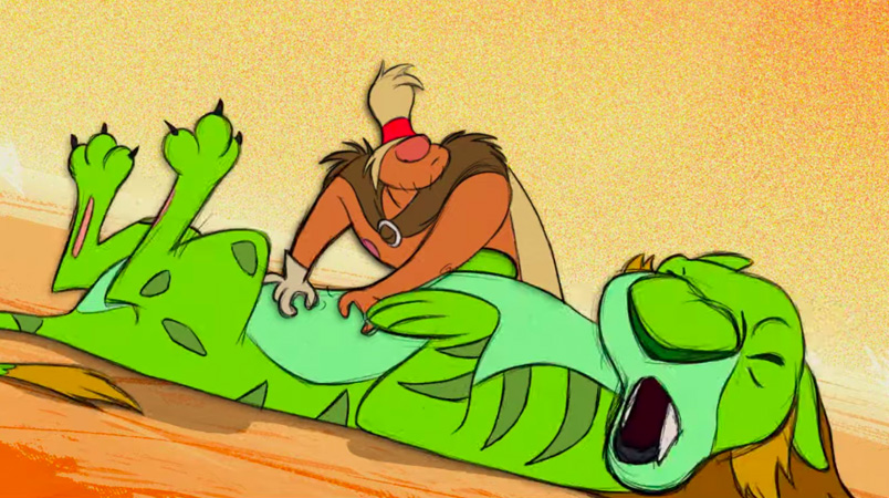 Corto Circuito Temporada 2 Dinosaur Barbarian