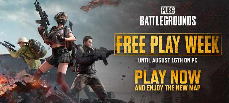 PUBG BATTLEGROUNDS Free Week agosto