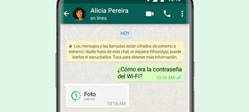 WhatsApp visualizacion unica