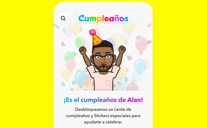 Felicita a tus amigos con los Mini de Cumpleaños de Snapchat