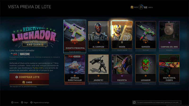 Pack Reactive Luchador