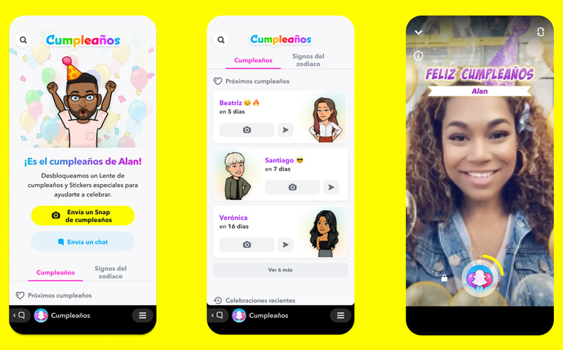 Snapchat Mini de Cumpleaños