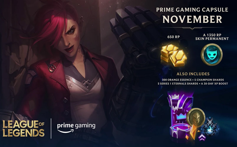 Amazon Prime con ofertas exclusivas para juegos de Riot Games