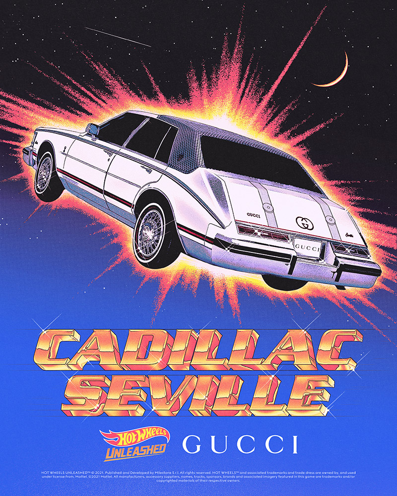 Cadillac Seville by Gucci Hot Wheels Unleashed H3C PANDINI