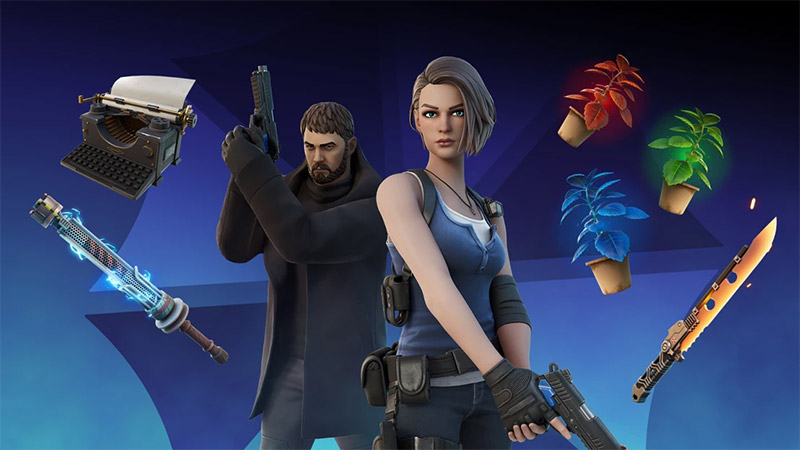 Chris Redfield y Jill Valentine Paquete STARS Fortnite