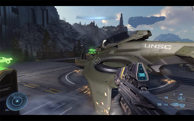 Halo Infinite gameplay video armas nave