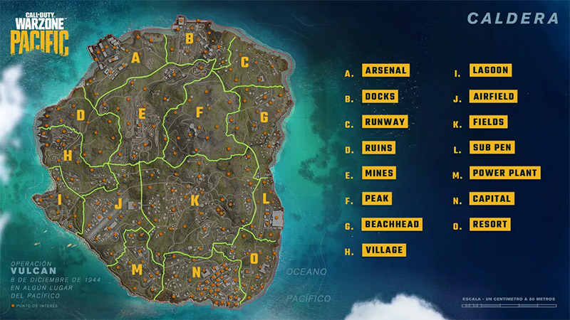 Call of Duty Warzone Pacific caldera