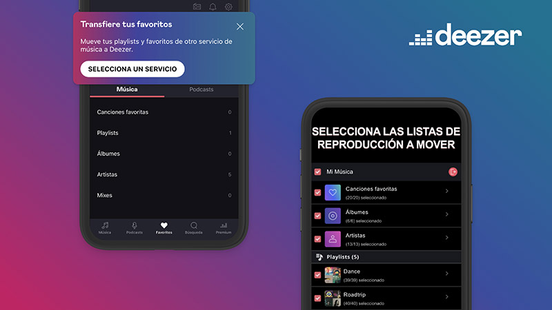Deezer Tune My Music playlist