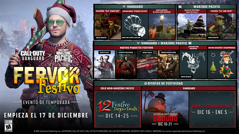 Fervor Festivo Call of Duty contenido